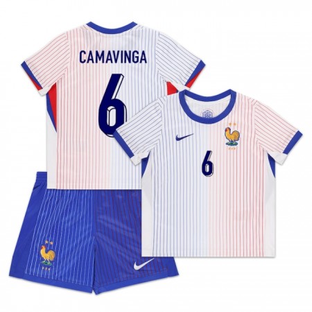 Francie Camavinga 6 Venkovní ME 2024 - Dětské Fotbalové Dresy (S/S)
